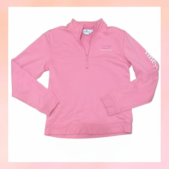 Vineyard Vines Other - Vineyard Vines Girls' Pink Quarter-Zip Pullover - Size 14